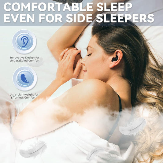 Sleep Earbuds Ultra-Thin Wireless Bluetooth 5.3 Earbuds for Side Sleepers, Noise Blocking Sleep Headphones with 6H Playtime, Ergonomic Mini Design for Small Ears, Deep Green