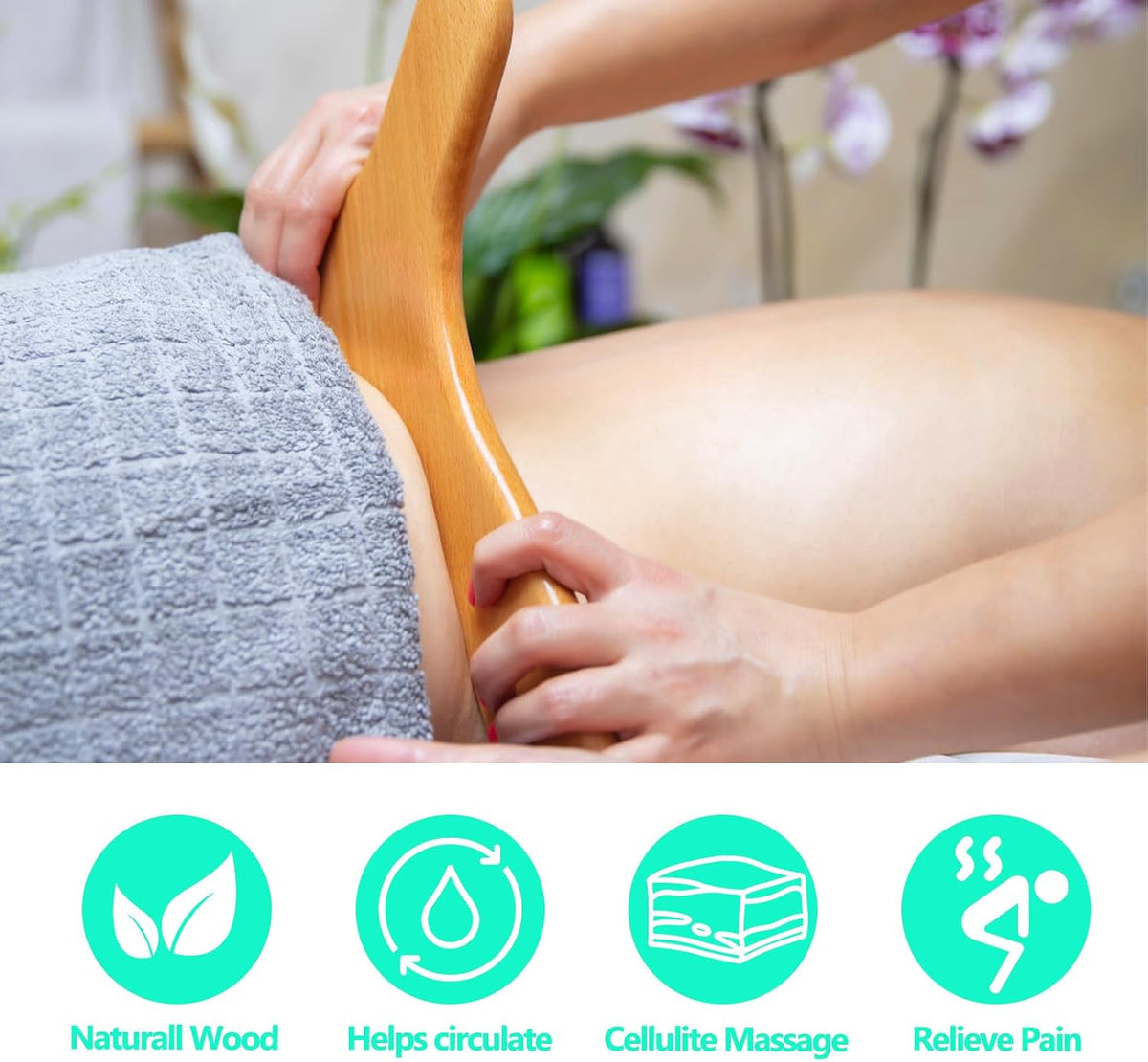AICNLY 4 Pcs Wood Therapy Massage Tools for Body Shaping, Maderoterapia kit