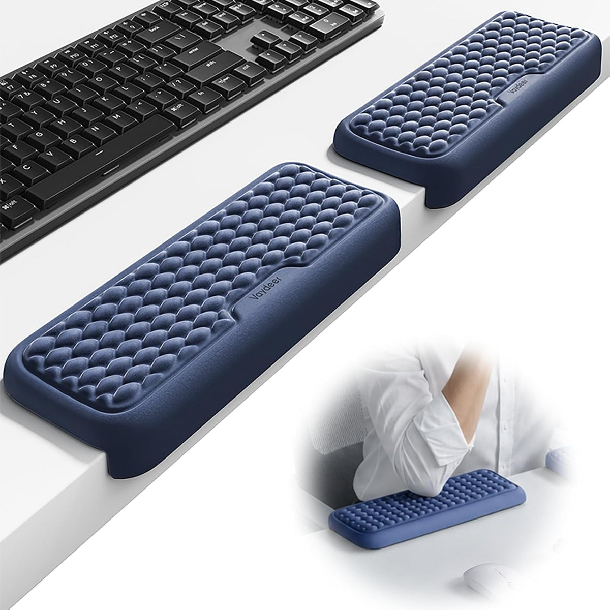 Vaydeer 2Pcs Elbow Rest Pad, L-Shaped Wrist Rest, Desk Edge Cushion
