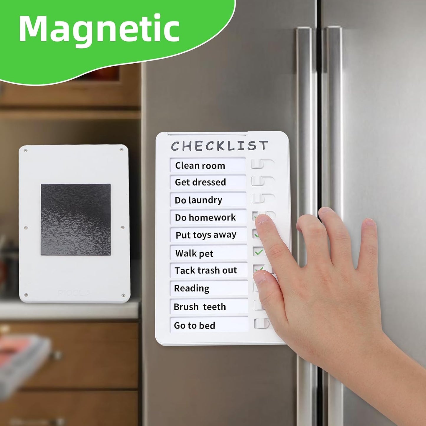 Dry Erase Chore Chart for Kids, Standable Whiteboard Checklist Board | Standable, Resuable, Portable, Routine Chart with a Pen