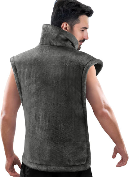 RENPHO Electric Heating Pad - 6 Heat Levels for Neck Shoulder and Back, Birthday Gifts for Women Men Mom Dad, Weighted Pad for Snug Fit, ETL Safety Certified, FSA Eligible, 24"x33" Gray