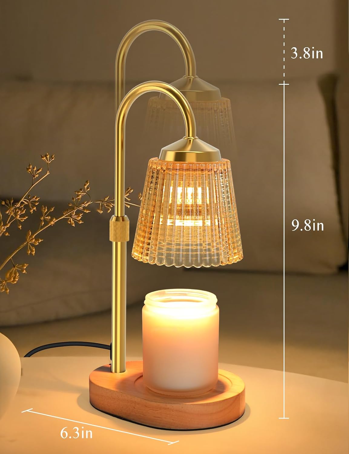 Candle Warmer Lamp with Timer Dimmable, Adjustable Lamp Candle Warmer, Birthday Gifts for Women Mom, Wax Warmer Lamp for Scented Jar, House Warming Gifts New Home Decor