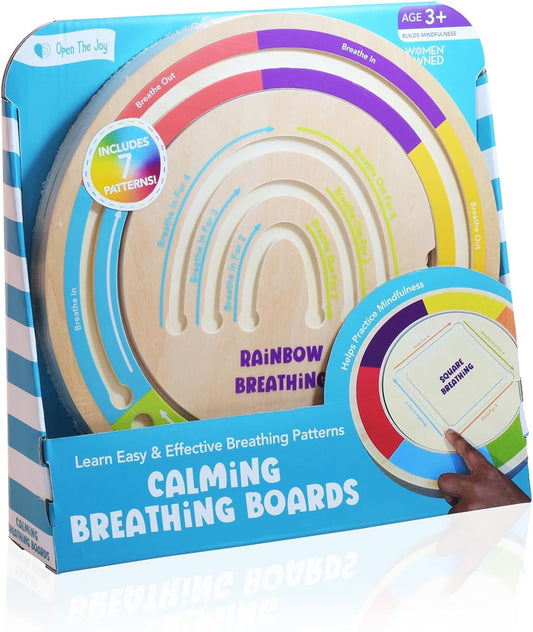 Open The Joy - Calming Breathing Boards for Kids and Adults, Mindfulness and Relaxation Tools - Ages 4 and Up