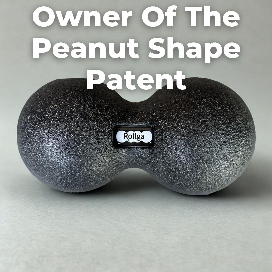 Peanut - The Better Peanut Ball Roller for Deep Tissue Massage, Mobility, Physical Therapy, Double Lacrosse Ball Massage, Back Pain, Myofascial Release, Muscle Knots, Suboccipital, & Acupoint