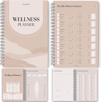 Wellness Journal - 90 Day Health, Fitness, Gratitude, Mindfullness, Wellbeing, Habit, Goals, Diet & Food Tracker - A5 (Pastel Rainbow)