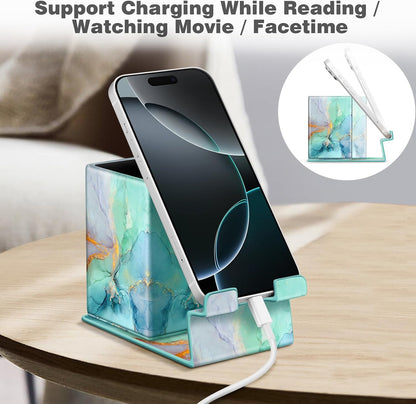 FINTIE Pencil Holder With Phone Stand, Eyeglasses Holder, Desktop Organizer | Nightstand Glasses Holder, Desktop Organizer, For Remote/Pen Storage, Office Supplies Case, Home Decor