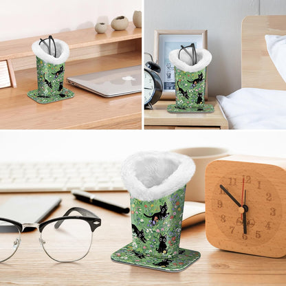 FINTIE Plush Lined Eyeglasses Holder, Glasses Stand Case For Nightstand | Soft Plush Lining, Bedside Eyeglasses Holder, Office Desktop Organizer, Small Item Storage, Anti-Scratch - Colors A