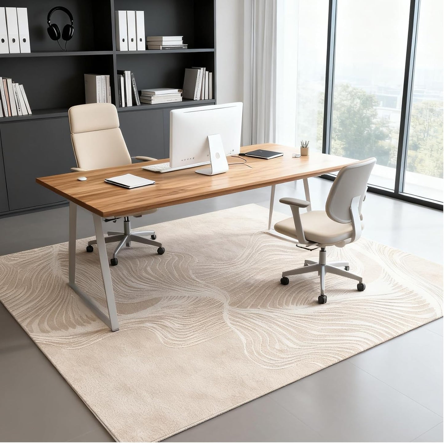 Electric Heated Carpet 35x55in Soft Plush Heating Rug 450W CX | Instant Warmth in 30s, 60 Heat Levels 12h Timer, Energy Efficient Safety Protection Ideal for Home Office Playroom 120V