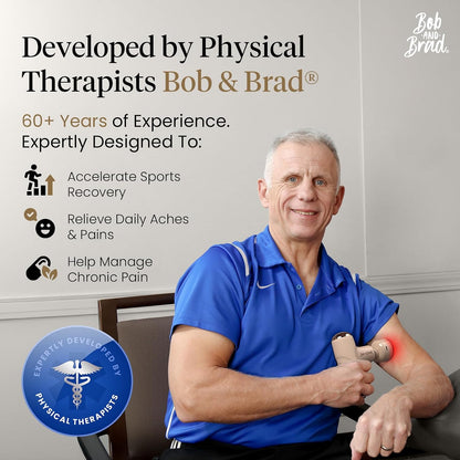 BOB AND BRAD Q2 Mini Massage Gun, Pocket-Sized Deep Tissue Massager Gun, Portable Percussion Muscle Massager Gun, Ultra Small & Quiet Muscle Massage Gun for Muscle Recovery with Carry Case