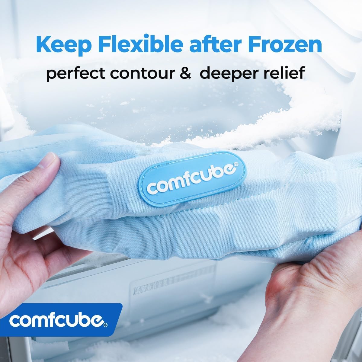 Comfcube Neck Ice Pack Wrap for 2 Hours of Cool Relief | Soft, flexible gel wrap; ideal for neck pain, hot flashes & post-surgery recovery.
