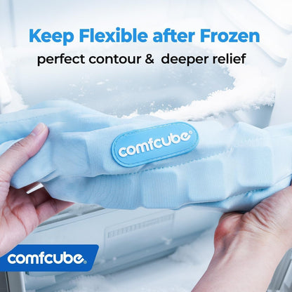 Comfcube Neck Ice Pack Wrap for 2 Hours of Cool Relief | Soft, flexible gel wrap; ideal for neck pain, hot flashes & post-surgery recovery.