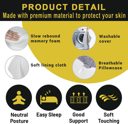 Long Knee Pillow for Side Sleepers Separates Full Thighs for Alignment | Memory Foam Leg Pillow for Knees,Hips, Back Pain Relief When Side Sleeping Spine Alignment Support for Knee Surgery Recovery