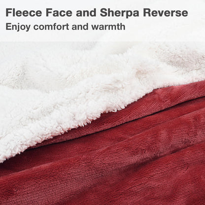 Catalonia Sherpa Wearable Blanket with Sleeves and Pocket for Adults
