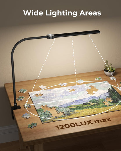 LED Neck Reading Light, Bendable Rechargeable Book Light 110-hr Lasting