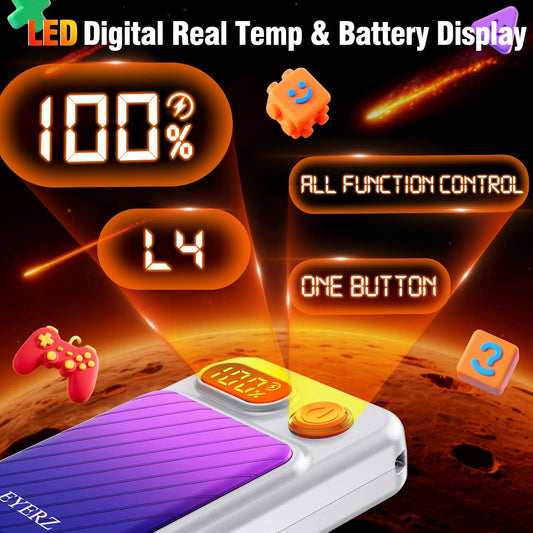 Electric Hand Warmers Rechargeable 2 Pack, Magnetic AI Hand Warmers with LED Display & 4 Levels, Portable Pocket Heater, Gifts for Christmas, Camping, Golf, Raynauds, Hunting, Women & Men
