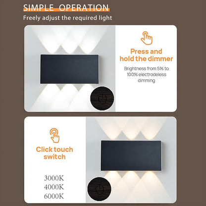 2 Pcs LED Magnetic Wall Sconce Lights,5000mAh Wireless Bedside Wall Light USB Rechargeable Reading Wall Lamp,3 Lighting Colors And Dimmable Battery Operated Wall Sconces (Walnut color, 2 pcs)
