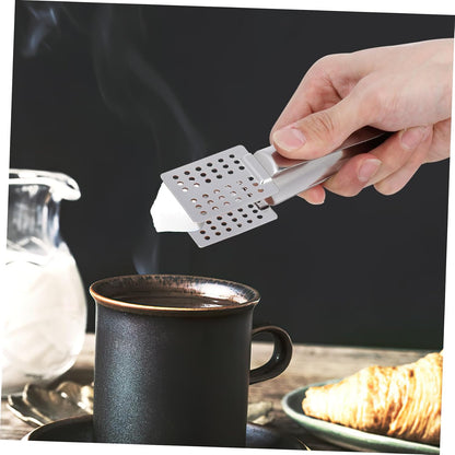 Stainless Steel Tea Bag Squeezer Tongs for Kitchen Food Use Silver | Comfortable Handling, Dishwasher Safe Cleanup, Stainless Steel Build, Silver Finish for Everyday Kitchen Use