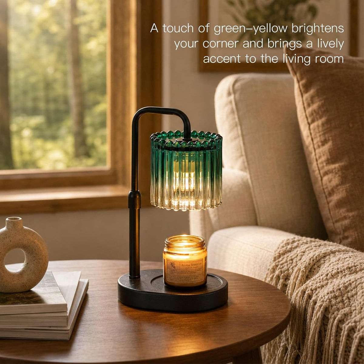 Candeldo Candle Warmer Lamp with Timer: Black Wax Melt Warmer