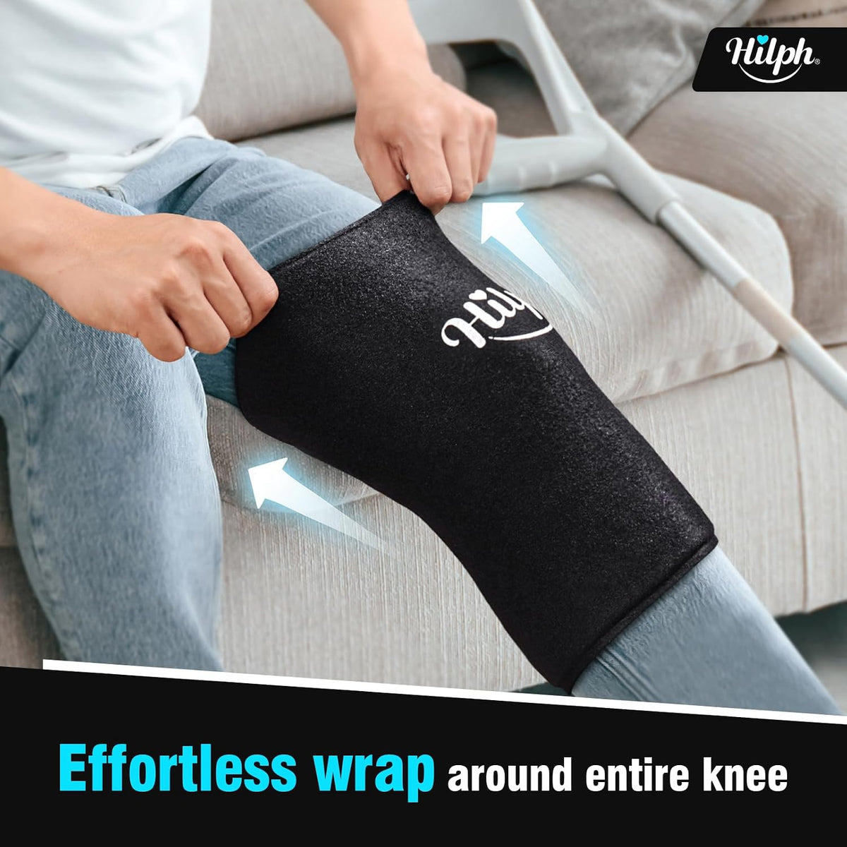 Hilph Knee Ice Pack Sleeve, Flexible Gel Ice Pack for Knee Pain Relief