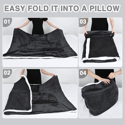 Catalonia Sherpa Wearable Blanket with Sleeves Arms