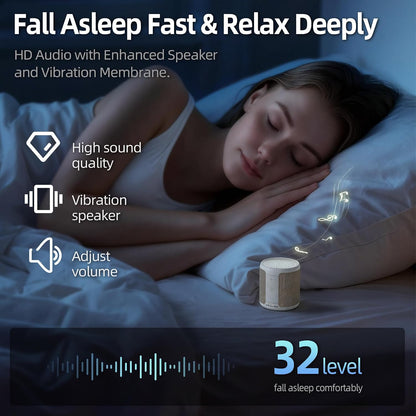 Portable Sound Machine - Mini White Noise Machine with 30 Soothing Sounds, 32 Volume Levels, 4 Timers | Pocket-Sized Travel Noise Machine for Baby, Adults, Sleeping, Office Privacy & Nursery