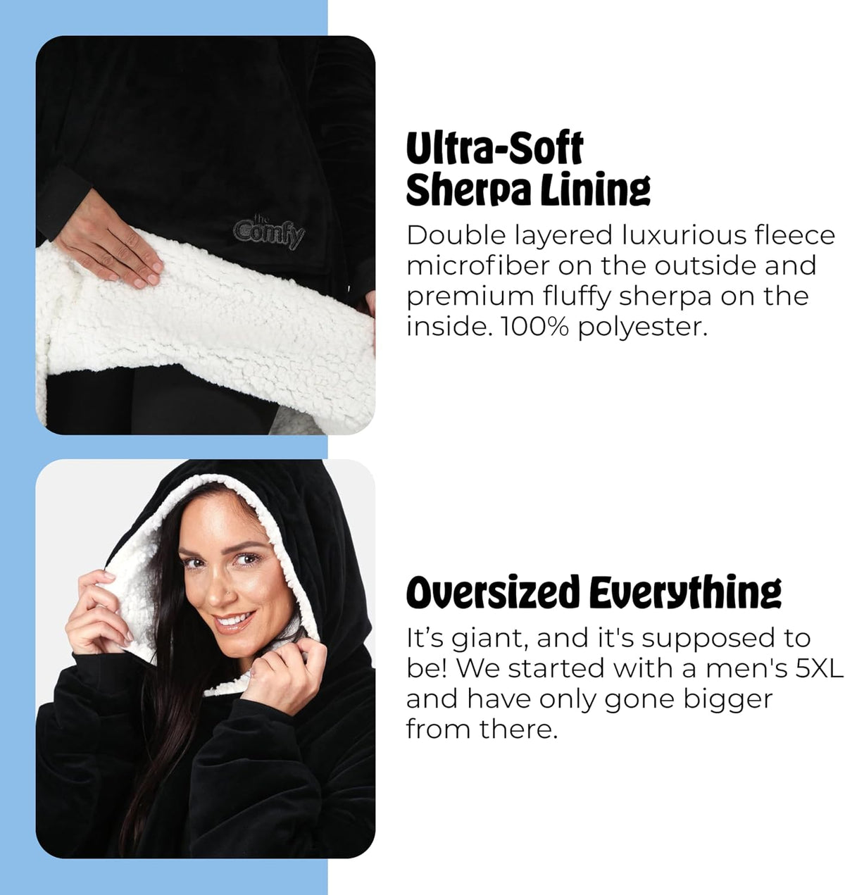 THE COMFY Original | Shark Tank | Patented | Sherpa Wearable Blanket Hoodie