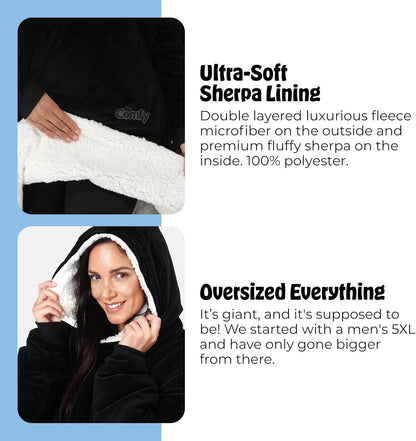 THE COMFY Original | Shark Tank | Patented | Sherpa Wearable Blanket Hoodie