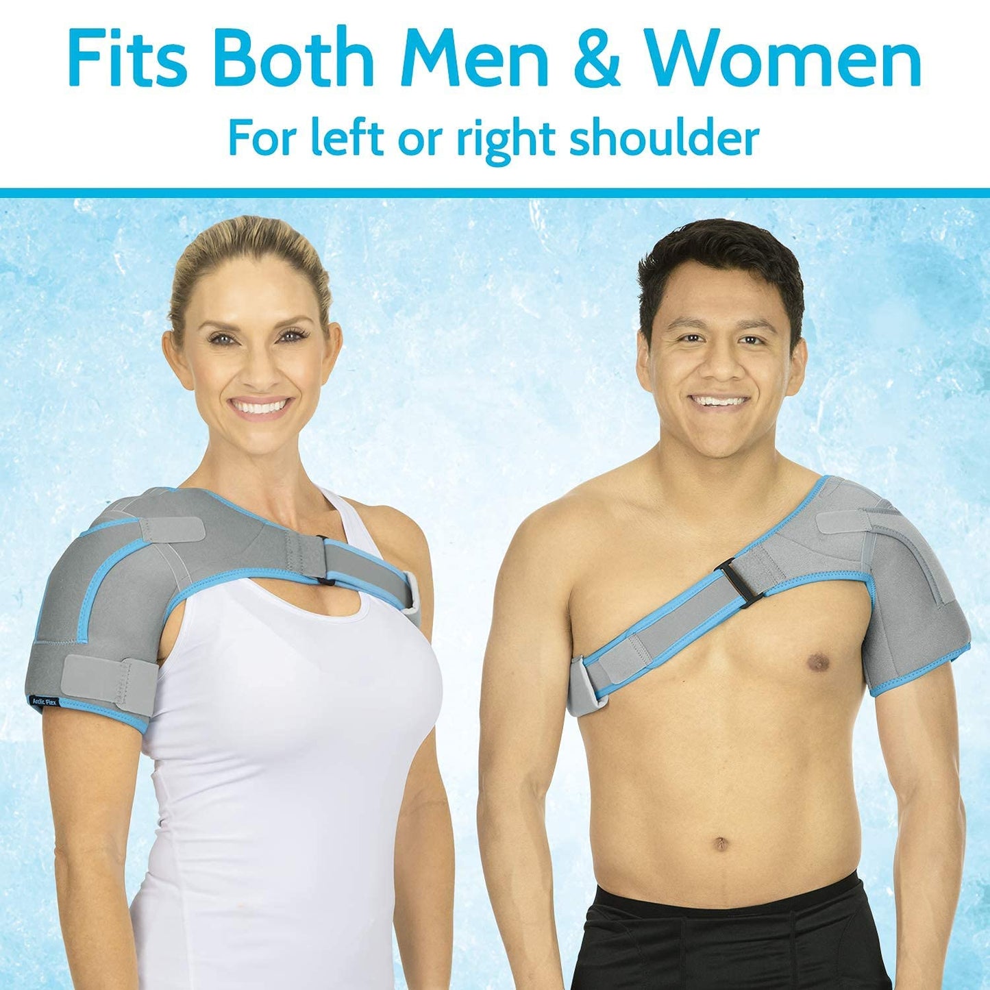 Arctic Flex Shoulder Ice Pack Brace - Rotator Cuff Cold Gel Wrap Therapy | Heat or Cooling Support Immobilizer with Compression Stability for Tendonitis, Dislocated Joint, Left & Right Arm Pain Relief