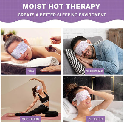 Steam Eye Mask,Warm Eye Compress for Dry Eyes Sleep Mask,Hot Auto Heated Eye Masks Relaxing Items for Women Moist Heat for Eyes Soothing Eye Fatigue,Disposable EyeMask for SPA Essentials