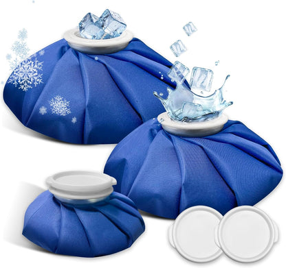 11" Large Ice Bag Pack with Wrap for Injuries, Upgrade Reusable Ice Packs, Effective Hot/Cold Therapy for Migraine, Shoulder, Neck, Knee Pain, No-Leak & Waterproof, Blue