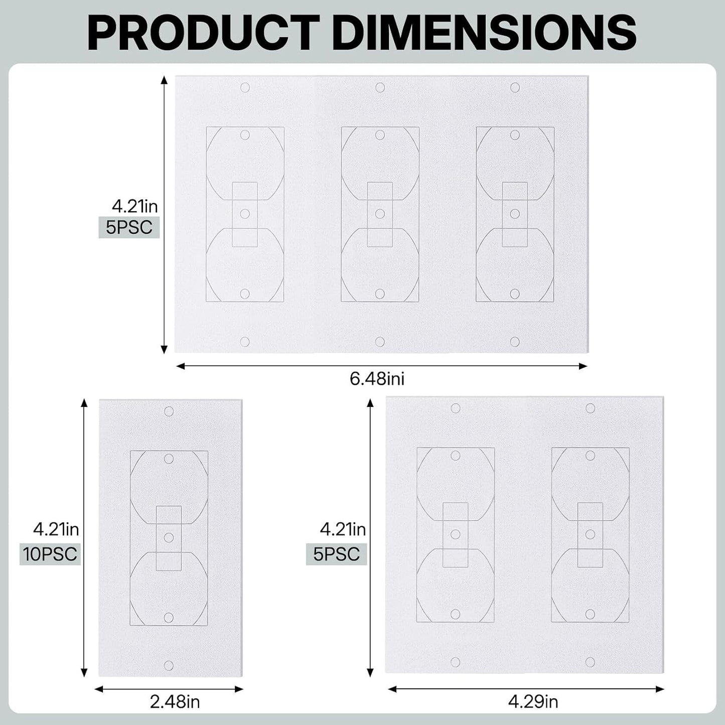 50 Pcs Outlet Insulation and Draft Sealers Foam Insulation Pads