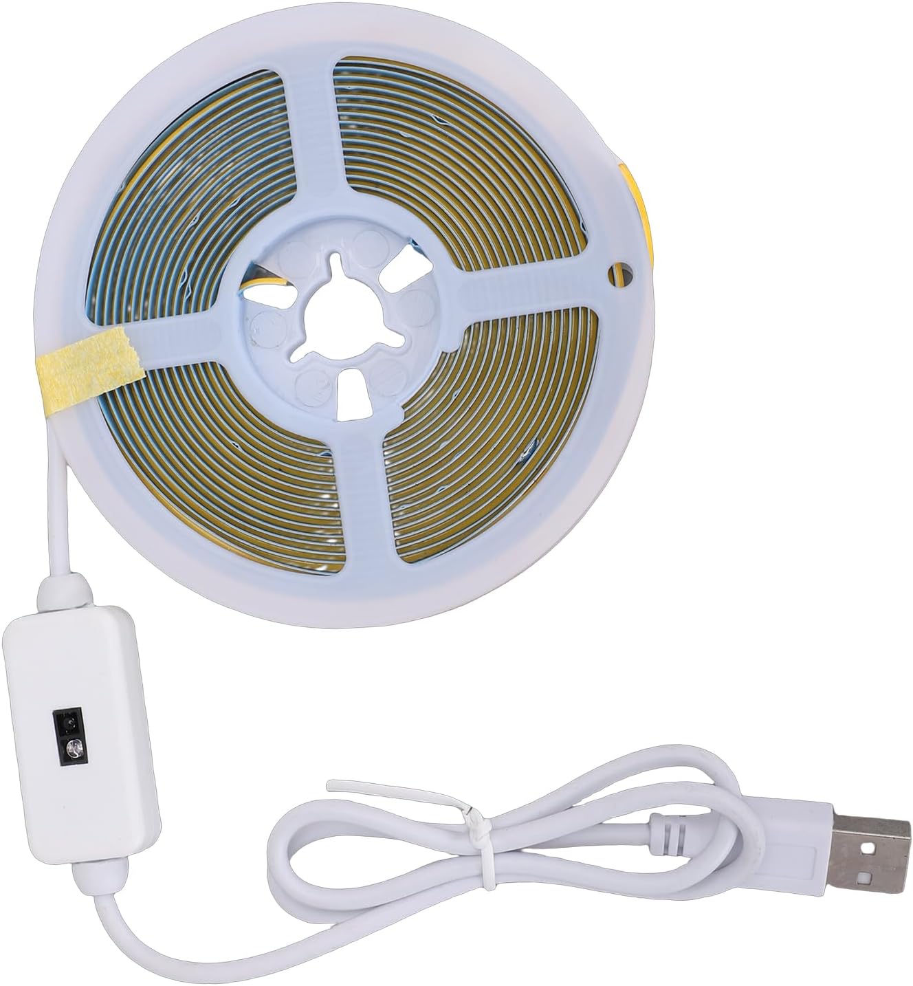 LICAEVEY COB LED Strip Light with Motion Sensor, Water Proof Gesture Control Warm White LED Strip, 280 LEDs m 800lm High CRI, USB Powered for Under Cabinet Bed TV Kitchen Night Light (4M)