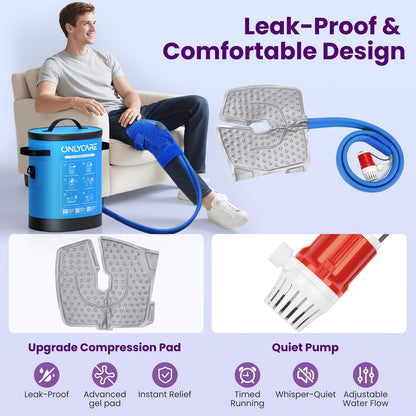 ONLYCARE Cold Therapy Machine, Ice Machine for Knee After Surgery