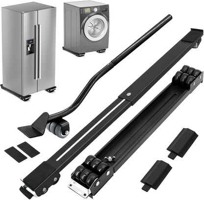 Extendable Appliance Rollers with Upgraded Furniture Lifter Tools, Grey | Extendable Appliance Heavy Duty Furniture Mover with Wheels Stand Sliders, Washers Dryers Moving Kitchen Refrigerators Sofa
