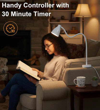BOHON No Install Bedside Reading Light, Clip-Free Wall Mounted Lamp Black