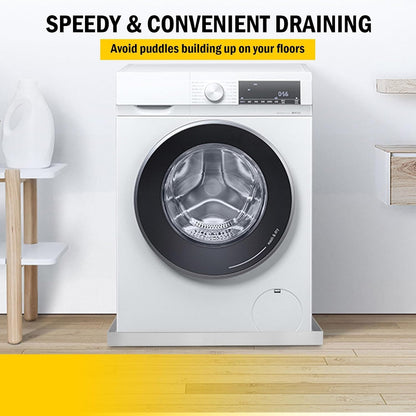 GarveeTech 28 in x 30 in Washing Machine Pan for Washer Dryer and Small Appliances, Large Size Washing Machine Tray with 4 Pcs Anti-Vibration Feet, 304 Stainless Steel, No Hole Desgin