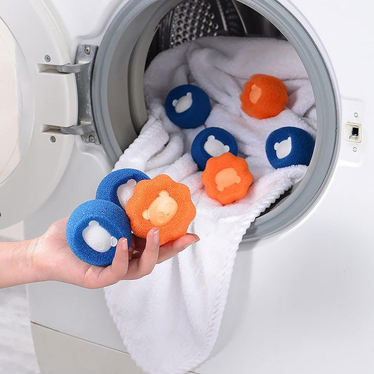 3Pcs Mix Colors Reusable Hair Remover for Washing Machine and Dryer - Laundry Ball Catcher for Clothing, Dog, Cat, Pet Lint Removal