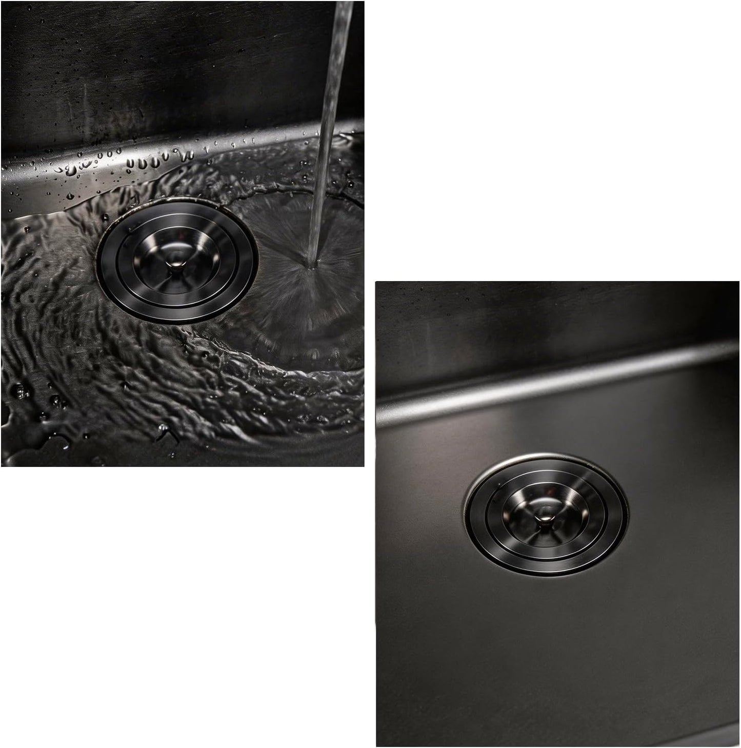 3-1/2 Inch Sink Drain Assembly Kit, Removable Deep Sink Strainer Basket with Sink Stopper/Sealing Lid for Home, Kitchen, Stainless Steel