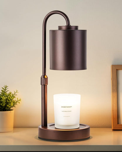 CASTLELIFE Dimmable Candle Warmer Lamp with Timer, Height Adjustable Candle Warmer for Jar Candles, Electric Wax Melt Warmer for Home Decor House Warming Gifts, Birthday Gifts for Women, Black Clear