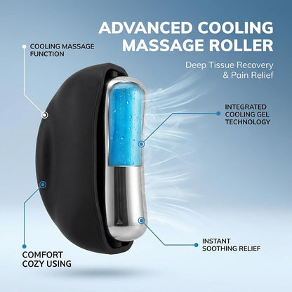 Cooling Massage Roller with Ergonomic Handle for Deep Tissue