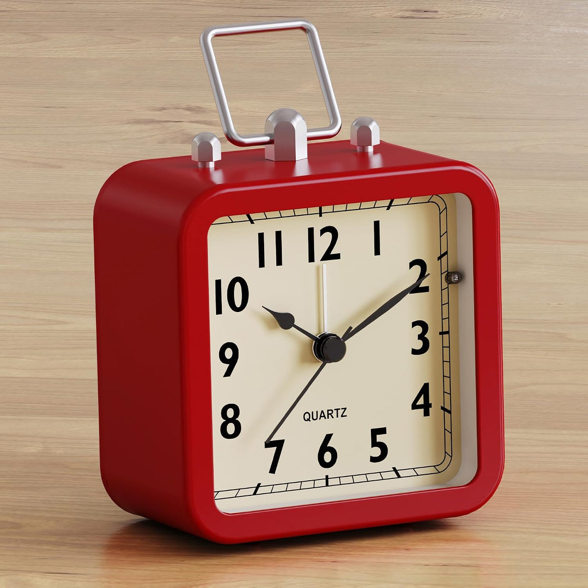 AYRELY® Small Metal Alarm Clock, Desk and Table Clock for Travel