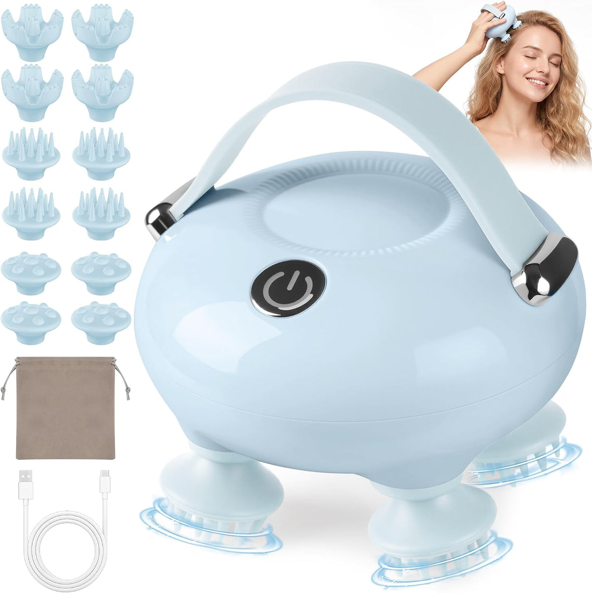 Scalp Massager, Head Massager Scalp with Tangle-Resistant Design