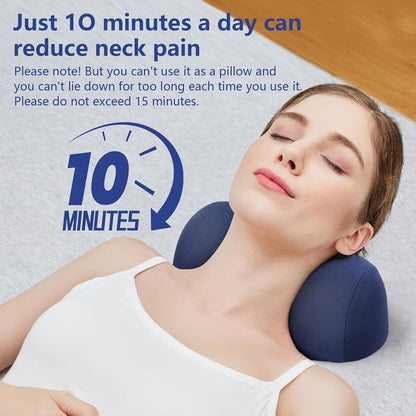 ComfortLife Small Neck Stretcher Pillow for Pain Relief, Medium Soft Cervical Traction Device Neck Mild Support Pillow Foam Cervical Neck Pillow for Tension Muscle Relax Relief (Grey)