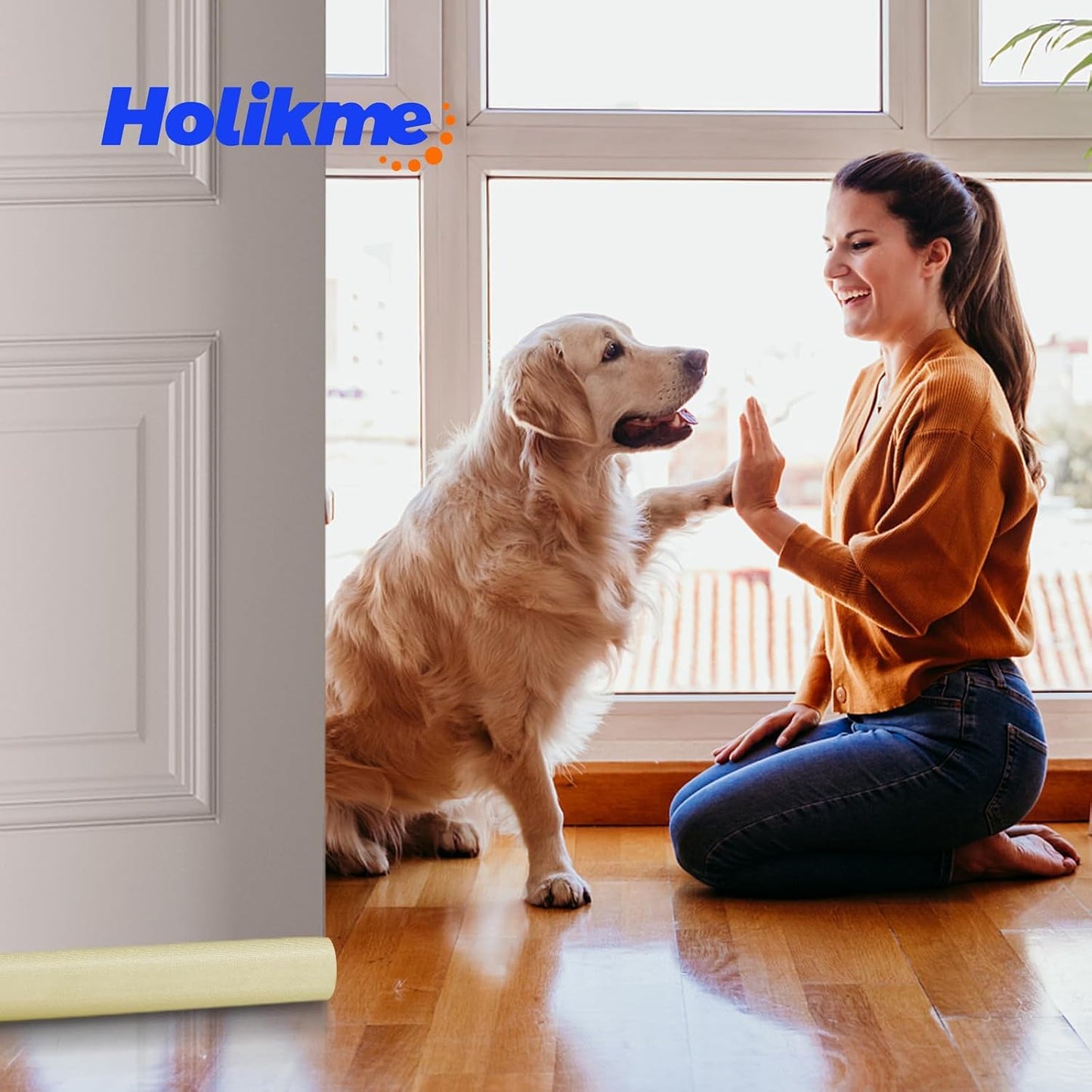 Holikme Under Door Draft Stopper Door Seal Gap Filler Weather Stripping | 36 Inch Soundproofing Noise Blocker Window Breeze Adjustable Draft Blocker for Bottom of Door Stop Light, Air, Dust, Gray