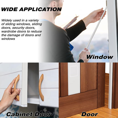 196" White Wedge Weather Stripping Door Seal, Foam Door Gap Seal | Noise & Draft Blocking, Windows & Doors Winter Insulation, Door Frame Soundproofing, Self Adhesive Weatherstrip Tape