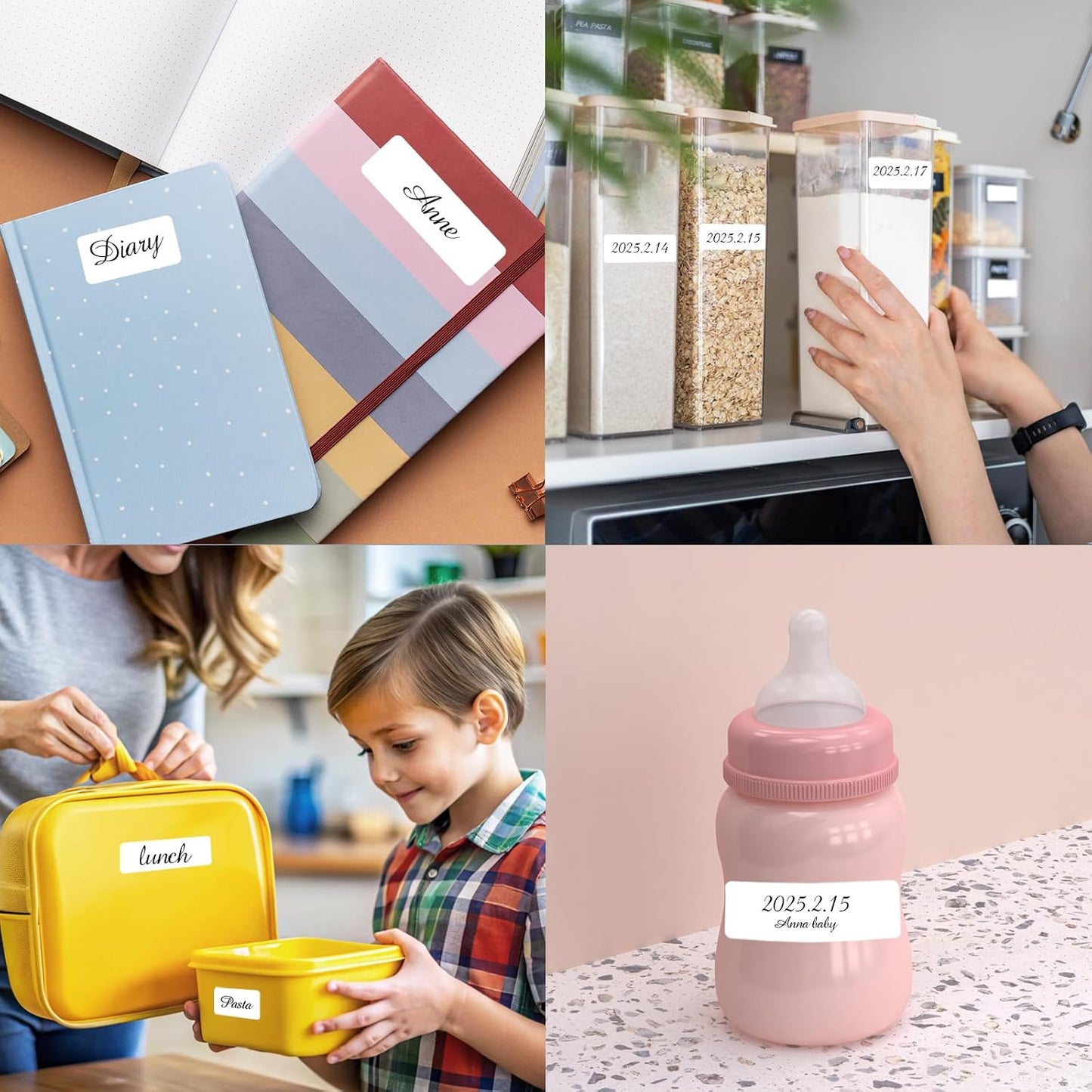 1000 Blank Removable Freezer Labels, Blank Removable Labels Water Oil Resistant with Perforation Line for Food Containers Jars Pantry Organization (Each Measures 1x 3 Inch)