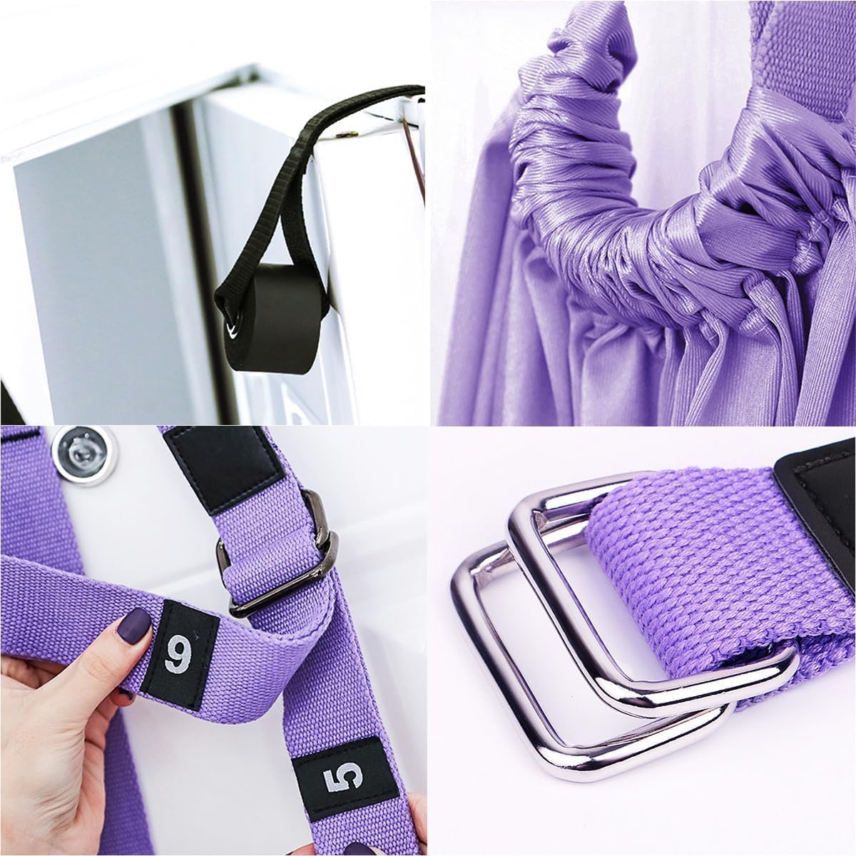 Aerial Yoga Rope for Door,Yoga Door Swing,Leg Stretcher Strap | Stretching Strap,Backbend Training Rope, Flexibility Trainer Stretching Equipment Assist Stretch for Gymnastics
