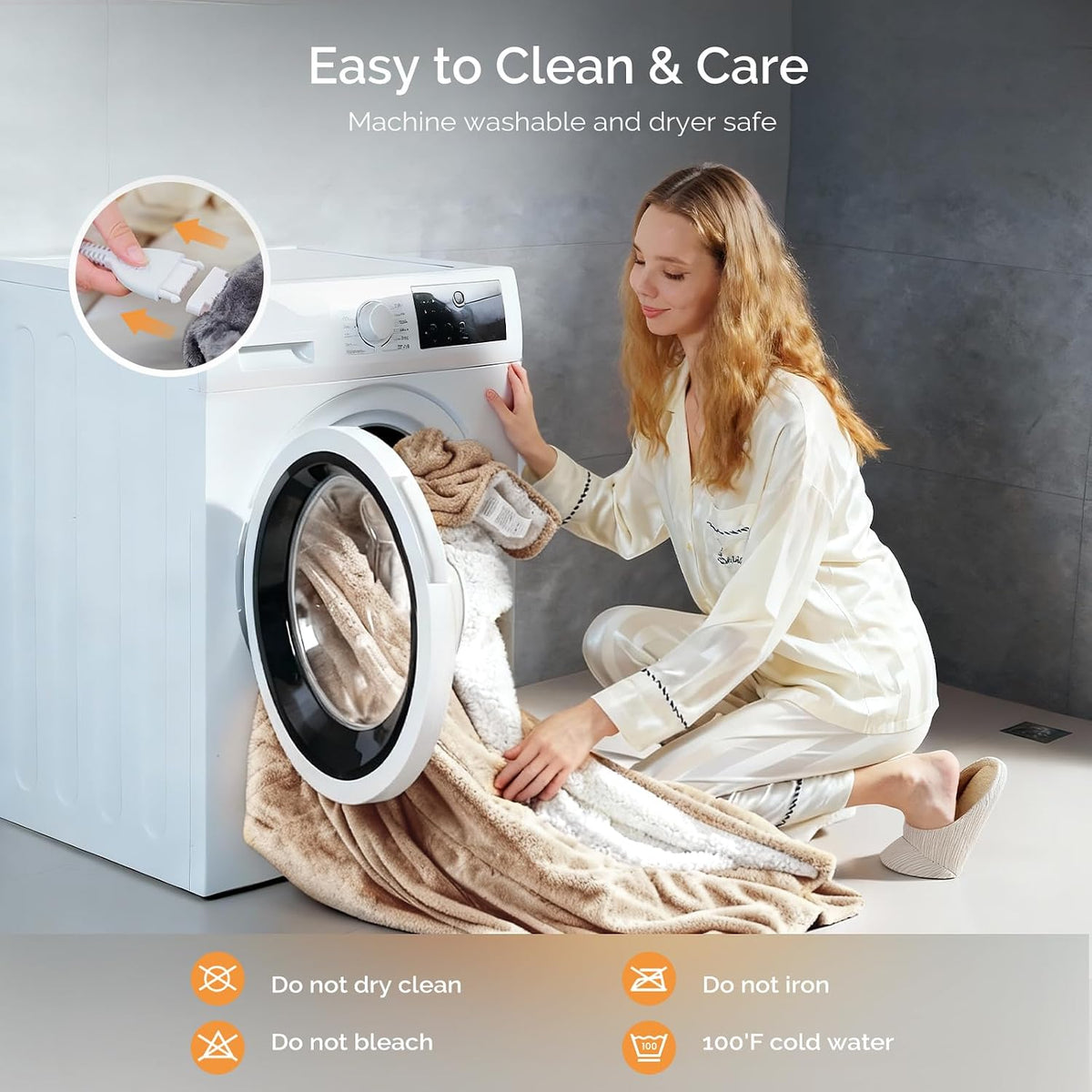 Heated Blanket Electric Throw Blanket with Built-in Button Controller 50"x60" One-Touch Ultra Cozy Soft Warm Heating Electric Blanket with 4 Heat Levels & 4 Hours Auto-Off Overheat Protection