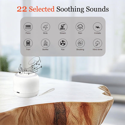 Mini Portable White Noise Machine 22 Soothing Sleep Sounds Sleep Sound Device for Newborn Baby Kids Adults Portable Rechargeable Sleep Brown Noise Machine for Travel Camping Home Office