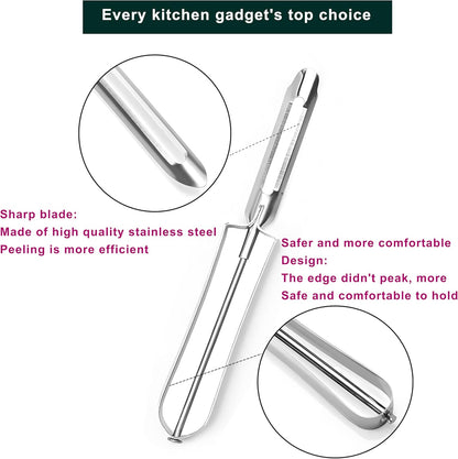Potato Peelers for Kitchen, 2 Pcs, Just Like Mom's old steel Peeler | for Swivel,Metal,Original,Vegetable,Carrot,left and right handed